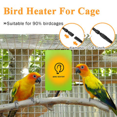 Kokopro Snuggle-Up Bird Warmer in cage provides a cozy, calm environment.