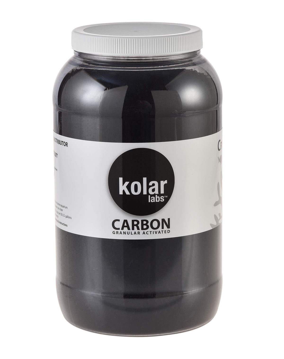 Kolar Labs Crystal Cal Activated Carbon 1gal container for aquarium use.