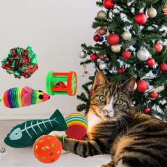 Kole Christmas Cat Stocking crinkle ball—light-catching texture for playful chasing
