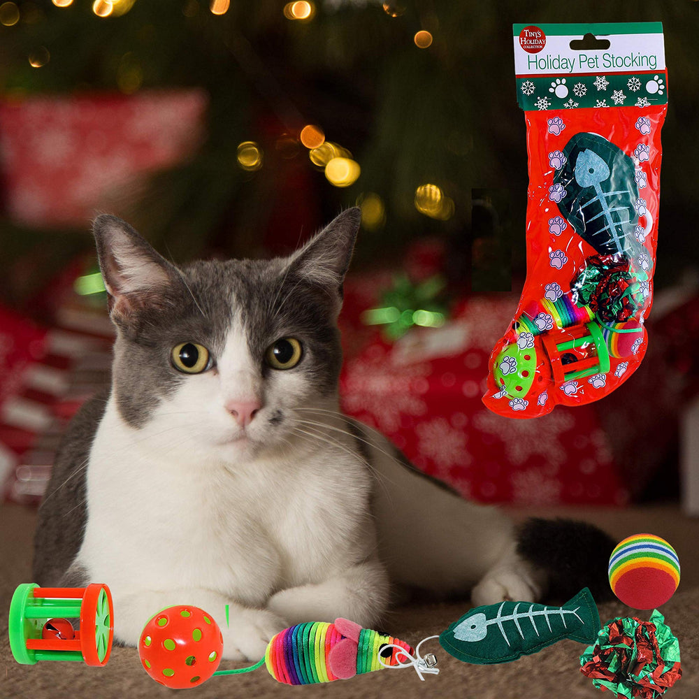 Kole Christmas Cat Stocking foam ball—soft texture for gentle play and exploration