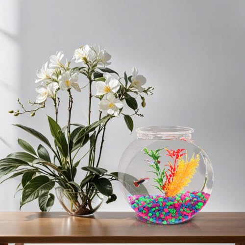 Koller Products 1-Gallon Fish Bowl centerpiece with fresh flowers for elegant tables.