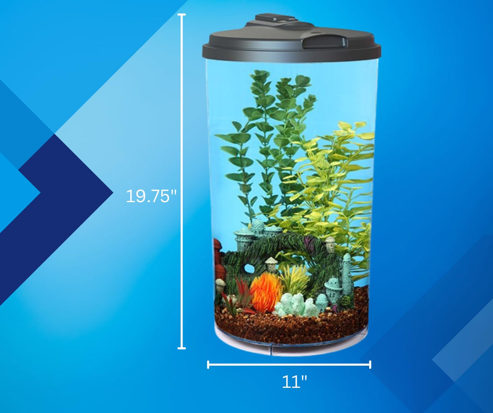 Koller AquaView 360 compact 11.5-inch diameter by 19.5-inch height fits desks.