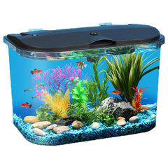 Koller Products PanaView 5-Gallon aquarium front view with LED lighting for calm home decor