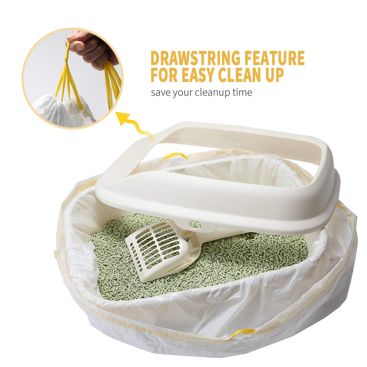 KONE durable liners resist punctures for long-lasting litter protection.