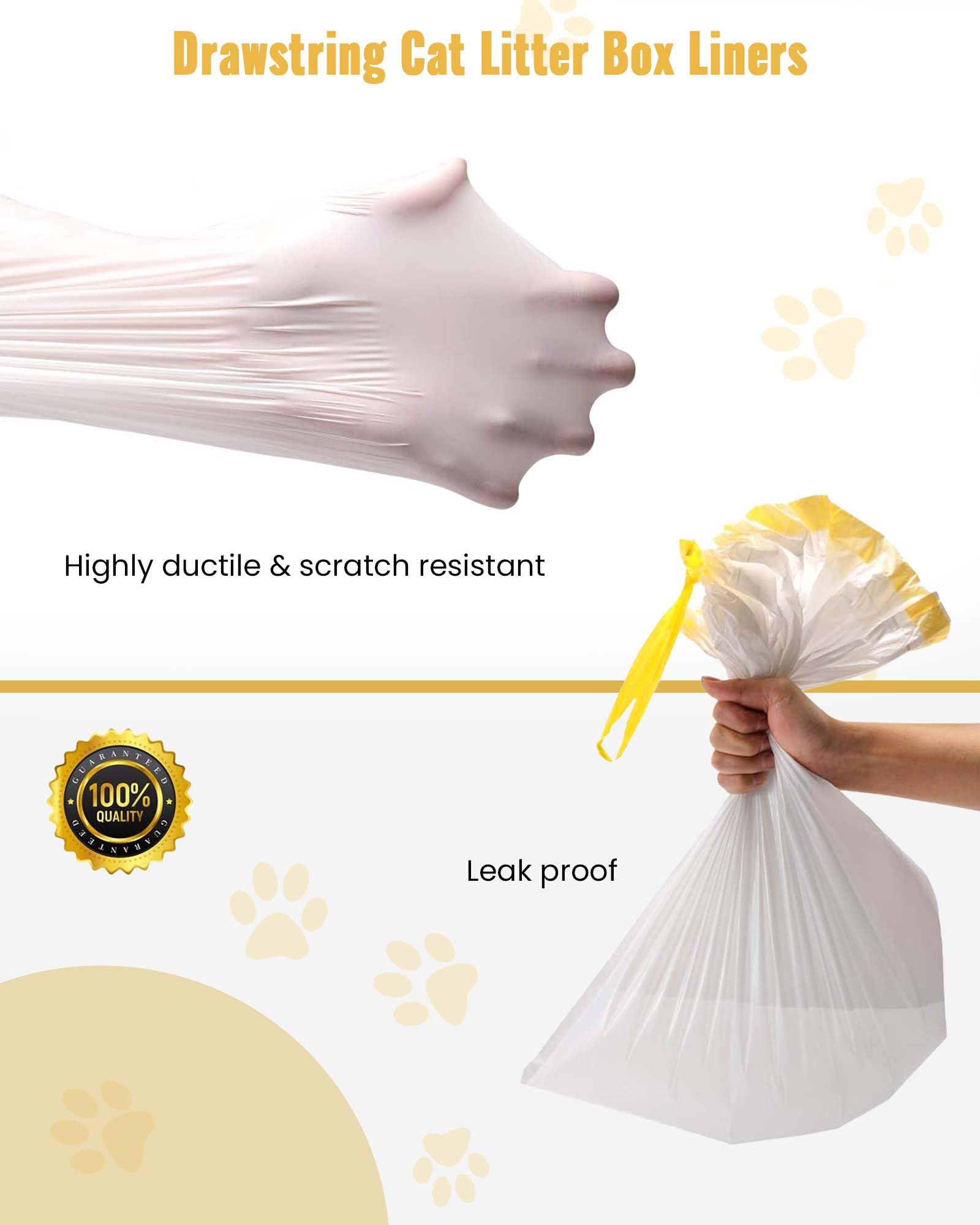 KONE cat litter box liners 36x18 dimensions highlight fit for most litter boxes.