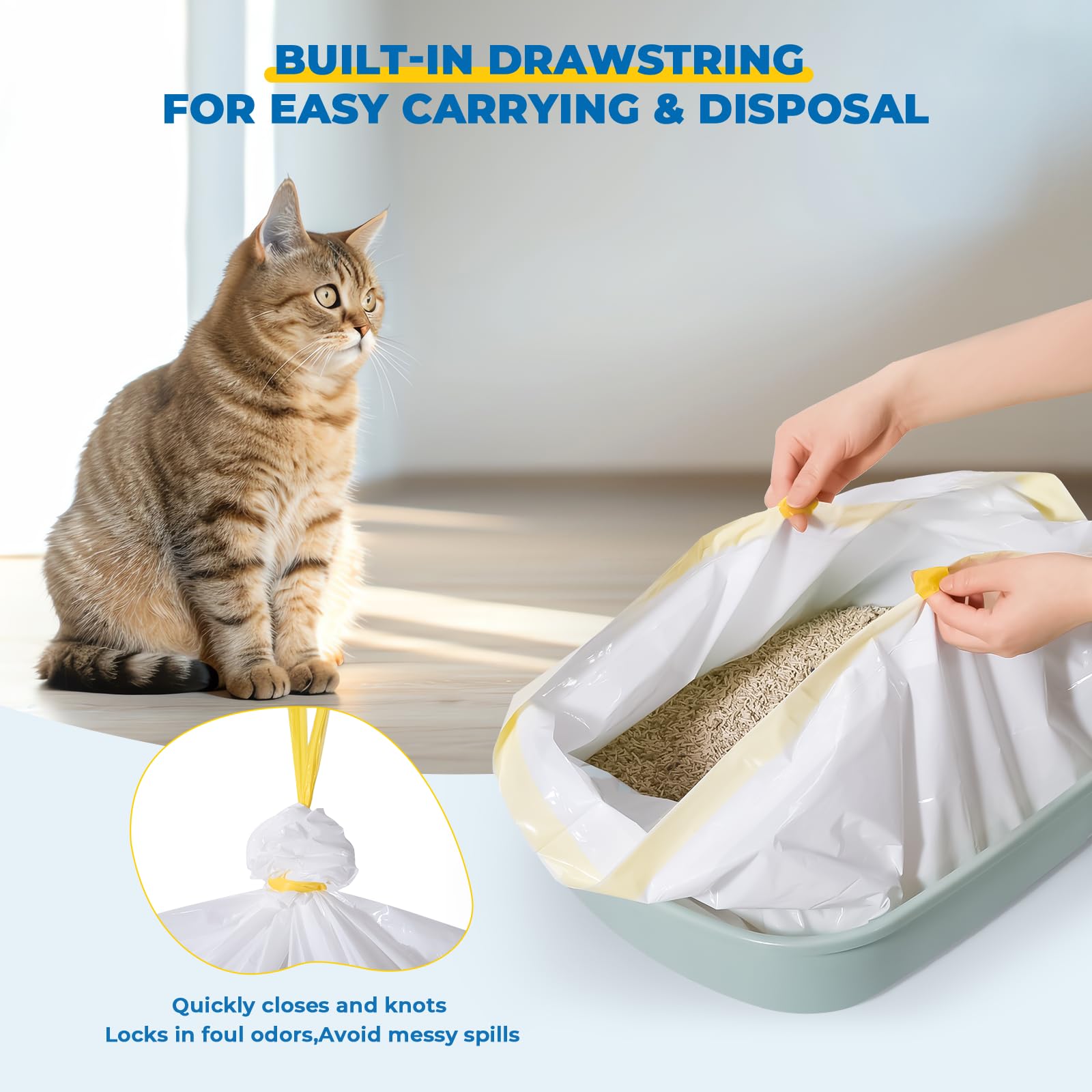KONE liners fit standard litter boxes for a clean, mess-free cleanup.