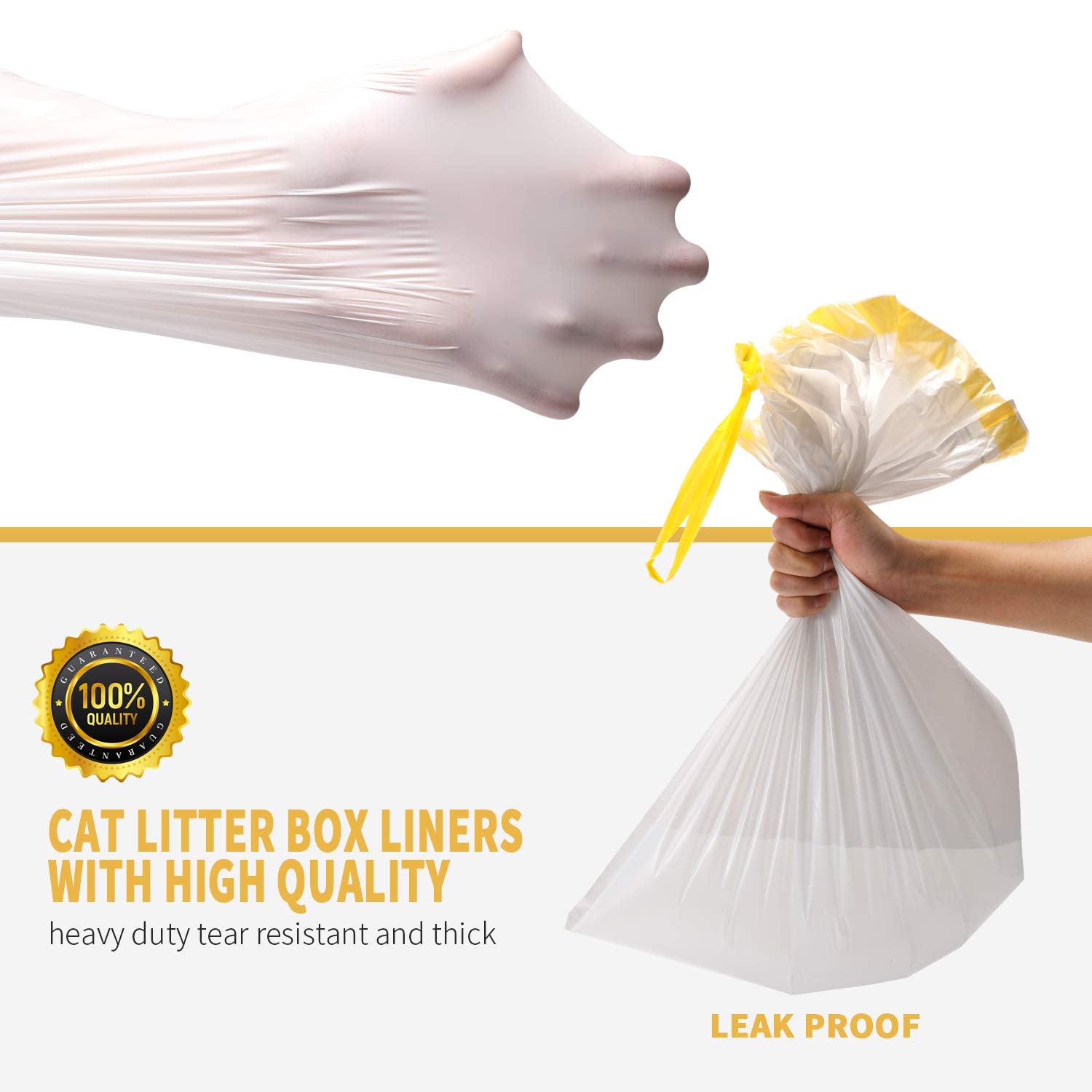 KONE cat litter bags with slick coating for easy cleaning and scooping.