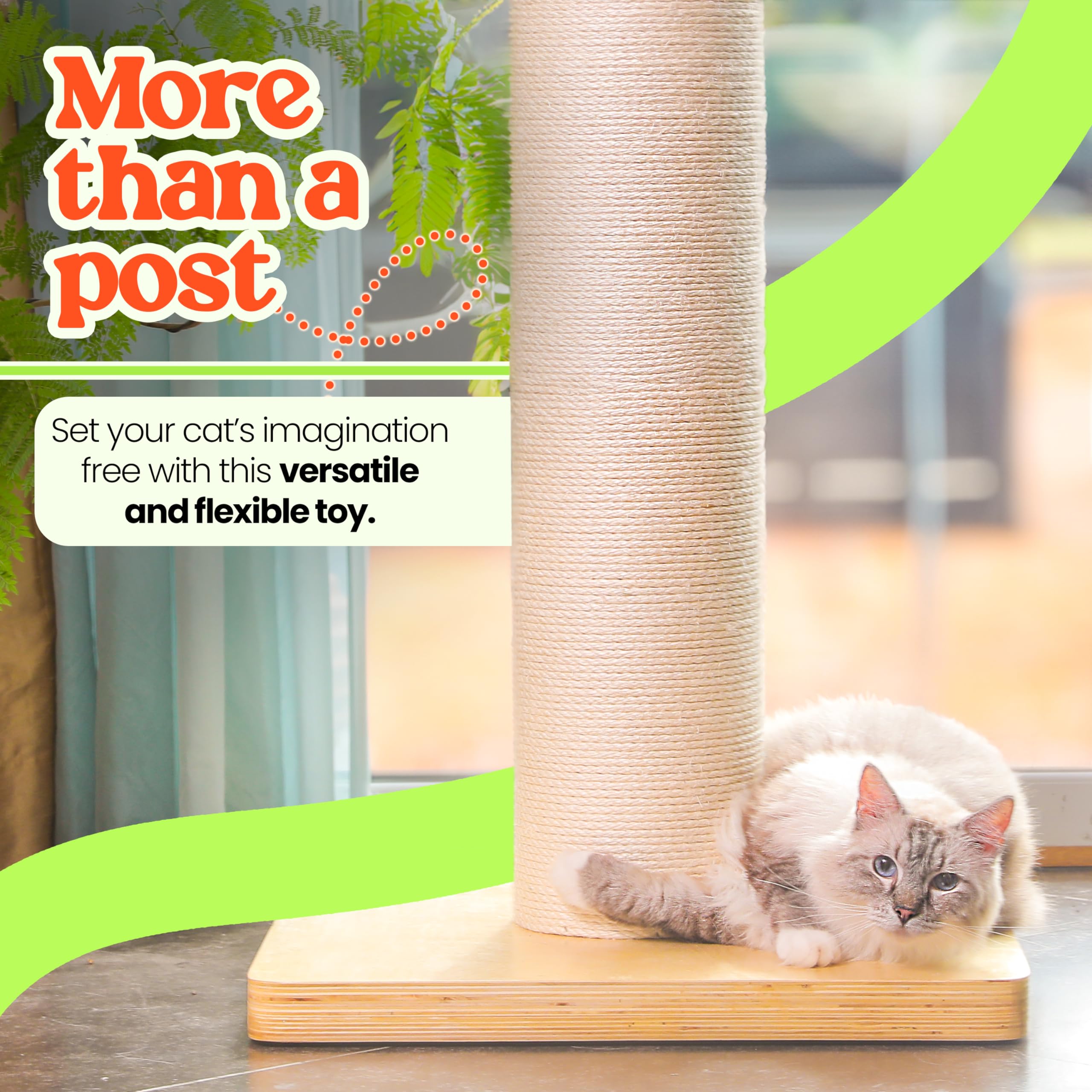 KONELCARE natural sisal rope wrap highlights durable texture ideal for claw maintenance.