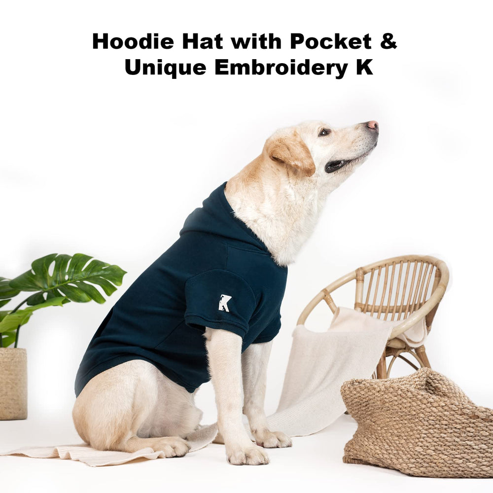 Koneseve dog hoodie blue embroidery closeup showcases unique cute design