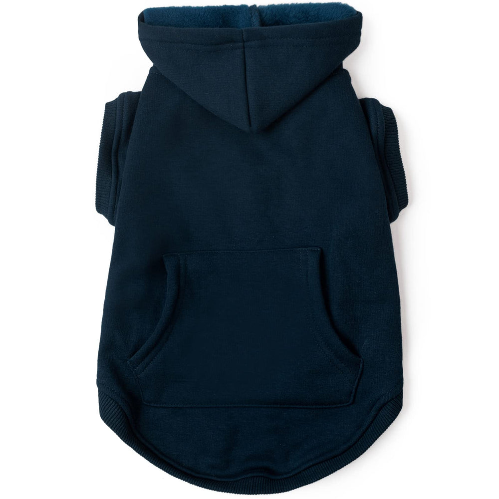 Koneseve dog hoodie blue front view for cozy warmth on walks