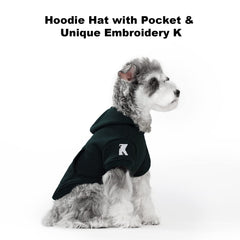 Koneseve dog hoodie green fabric close-up of soft cotton fleece