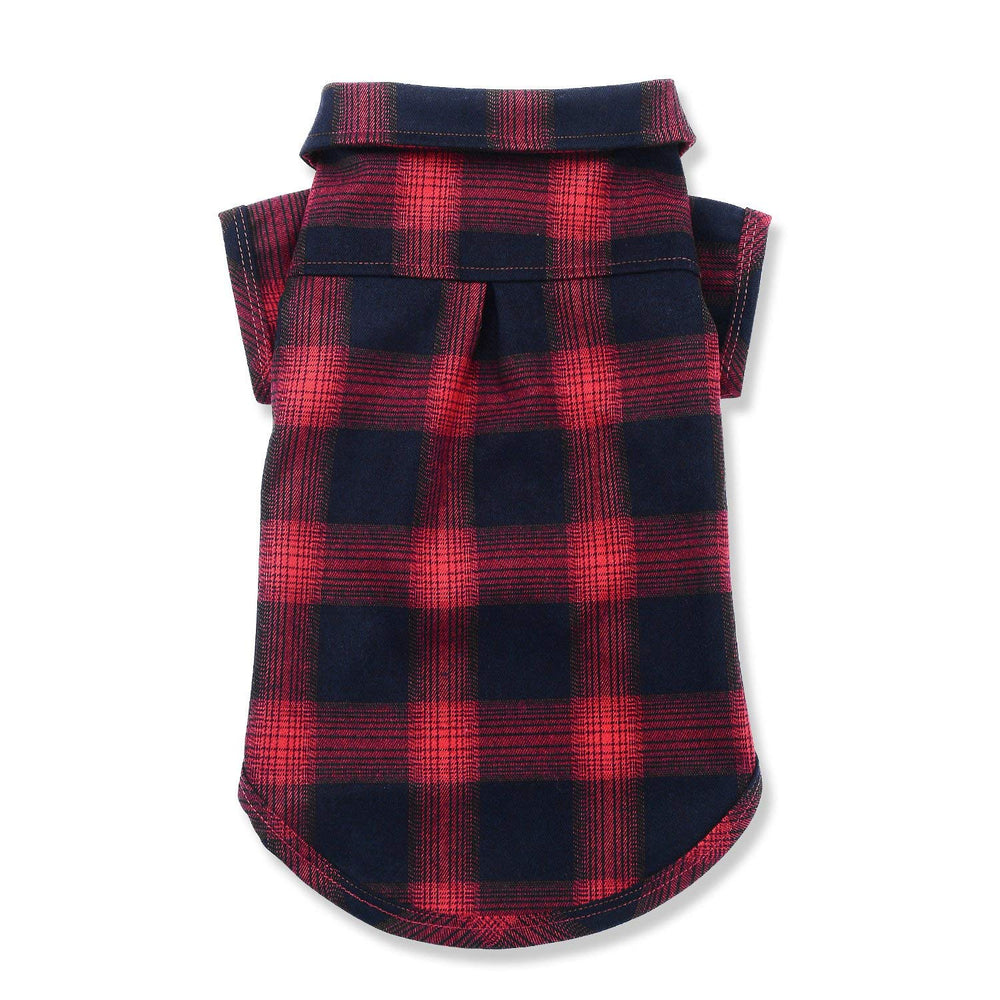 Koneseve dog shirt with breathable cotton and easy-on snaps for quick dressing.