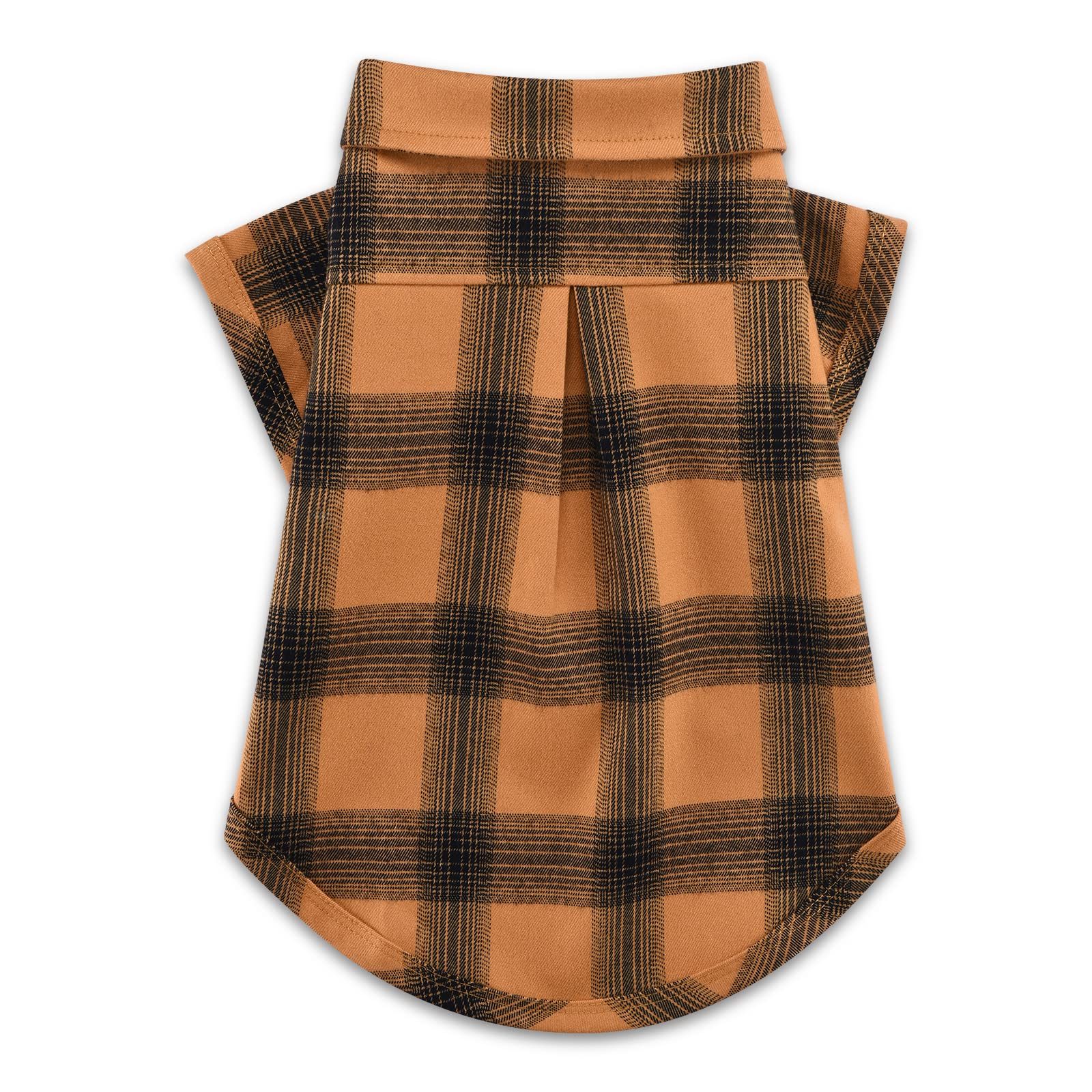 Koneseve dog shirt plaid yellow XL snap closure easy on/off for quick outfit changes