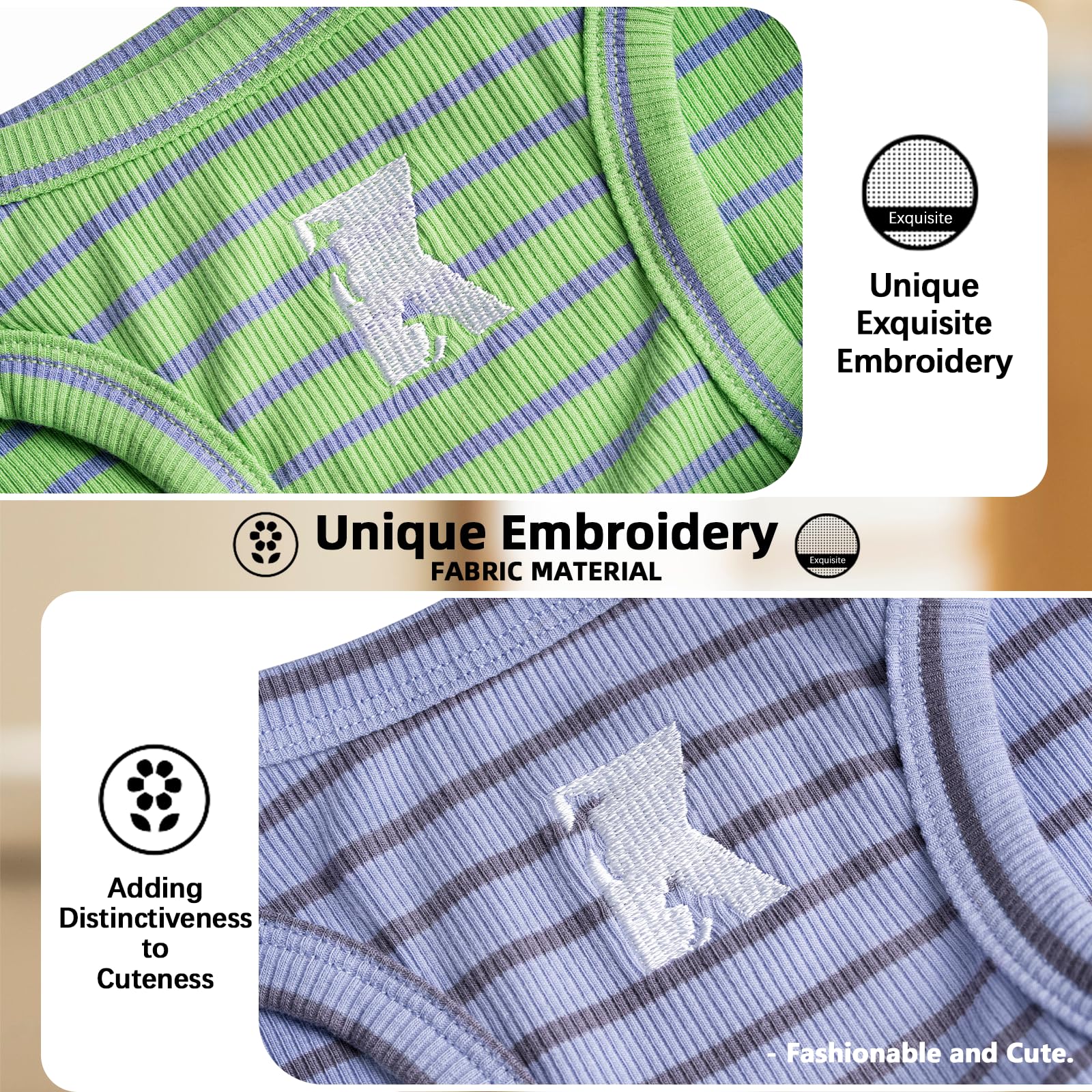 Koneseve dog shirts 2pack reinforced seams resist wear during playful adventures.