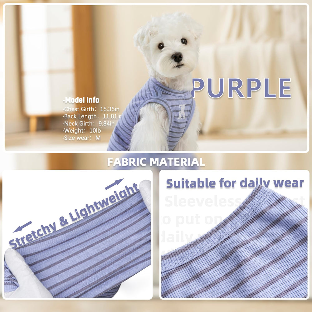 Koneseve dog shirts 2pack vibrant purple and green colors for stylish outfits.