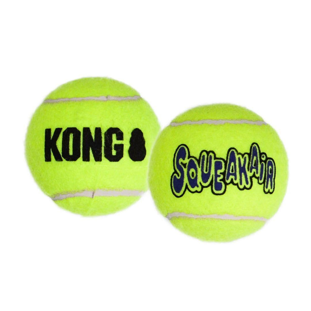 KONG AirDog Squeakair XL in action during fetch play with a dog.