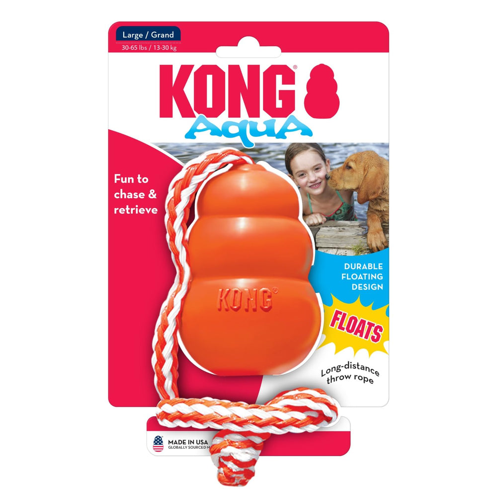 KONG Aqua made-in-USA toy with a satisfaction guarantee