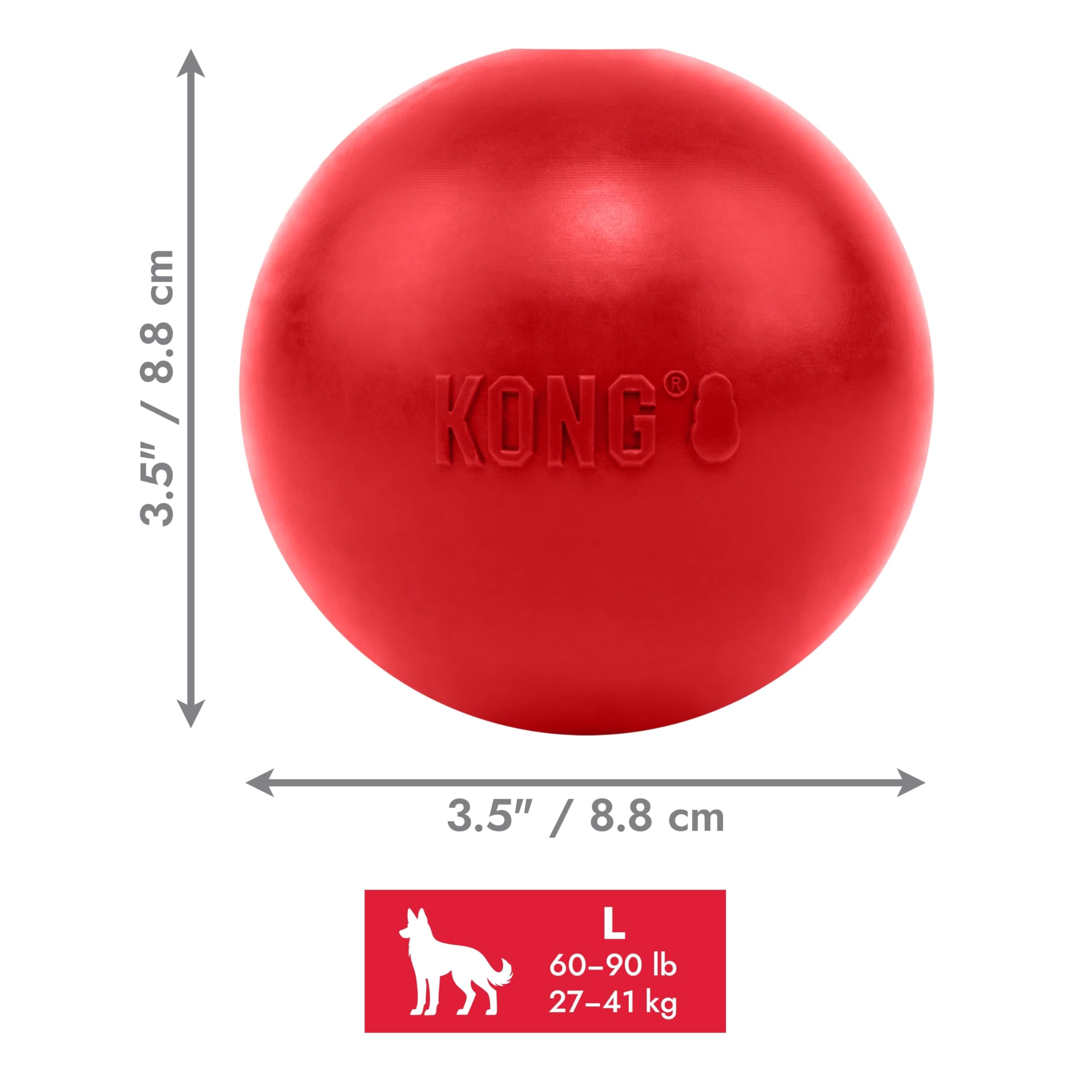 KONG Ball with Hole made in USA – trusted quality with globally sourced materials.