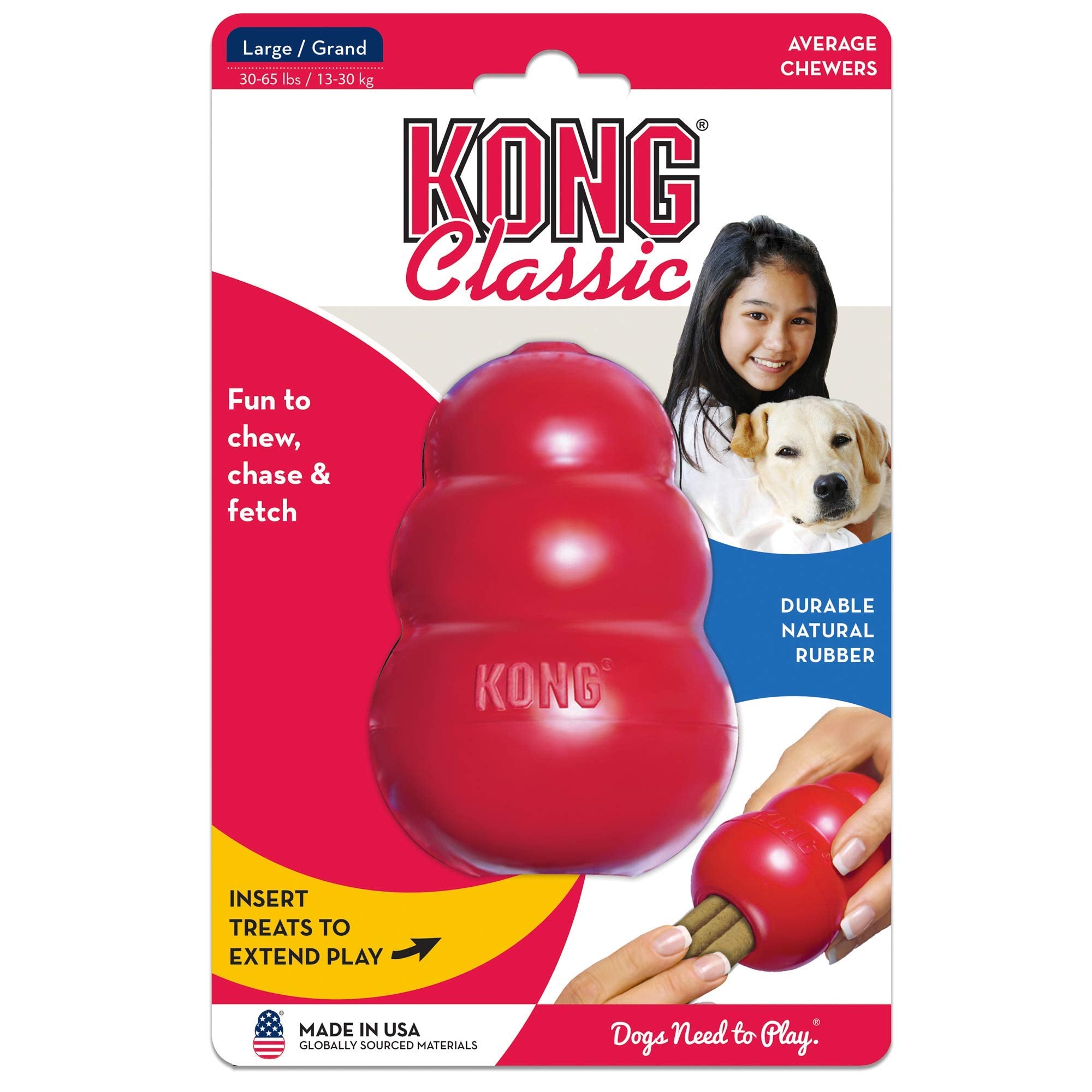 KONG Classic dishwasher-safe for easy cleanup after play