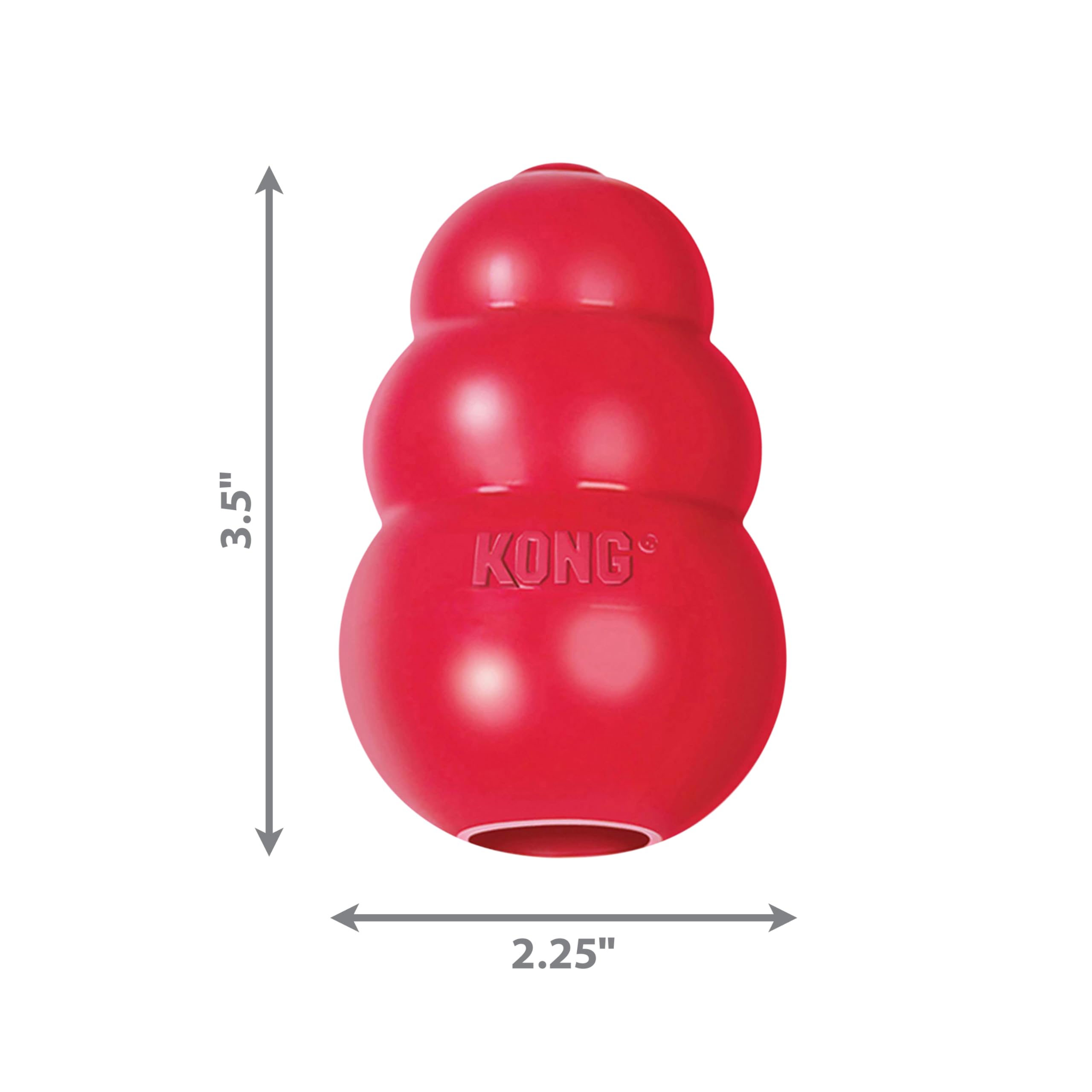 KONG Classic with unpredictable bounce for lively fetch and engagement.