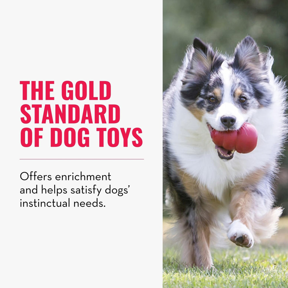 KONG Classic Stuffable Toy XX-Large fill with peanut butter for longer enrichment.