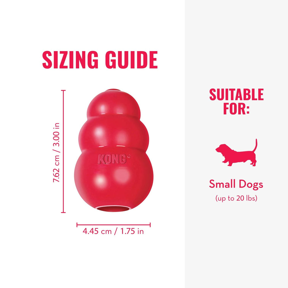 KONG Classic red toy close-up rubber texture for durability