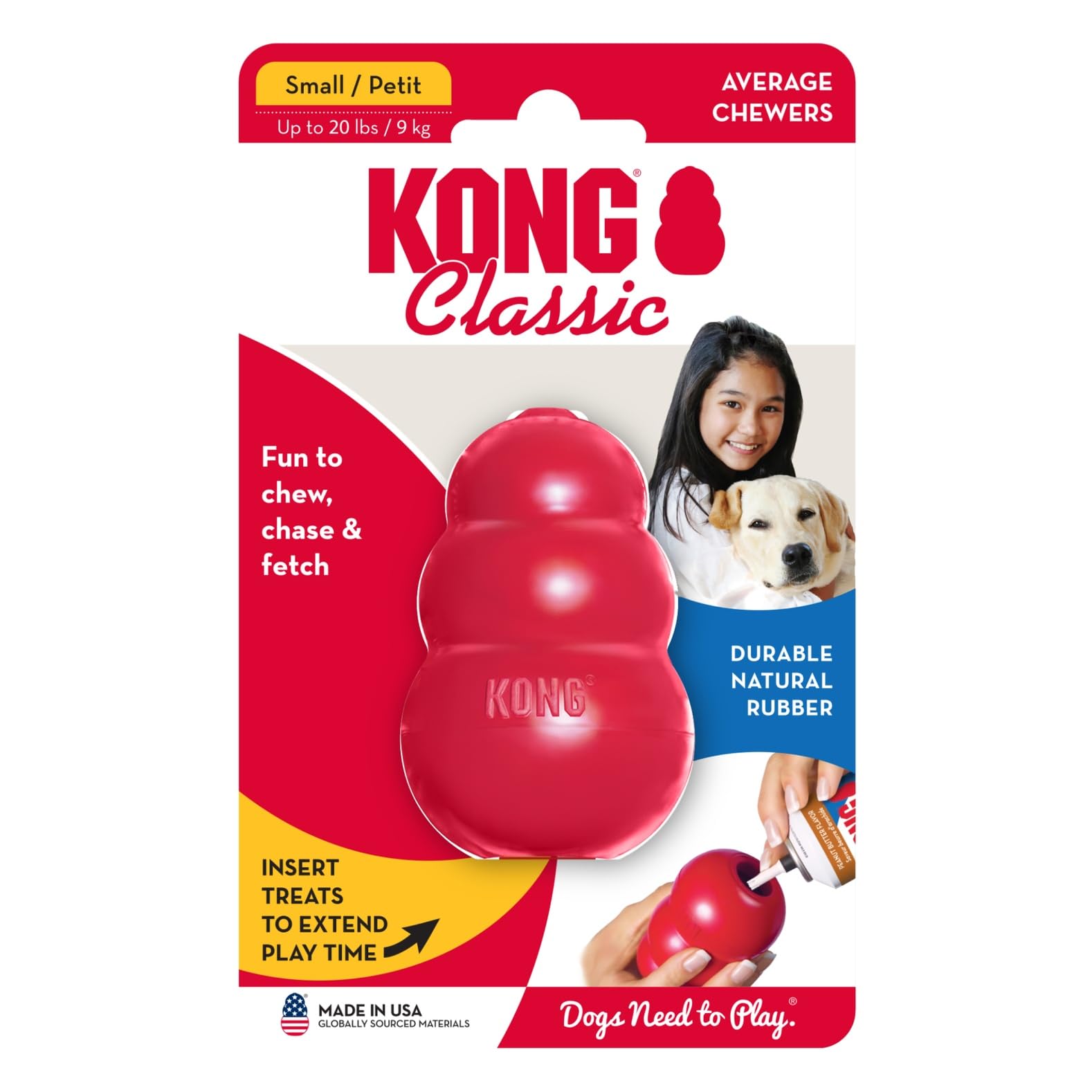 KONG Classic red toy with versatile setup and use