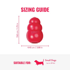 KONG Classic stuffed with treats supports slow, engaging chewing and mental stimulation.
