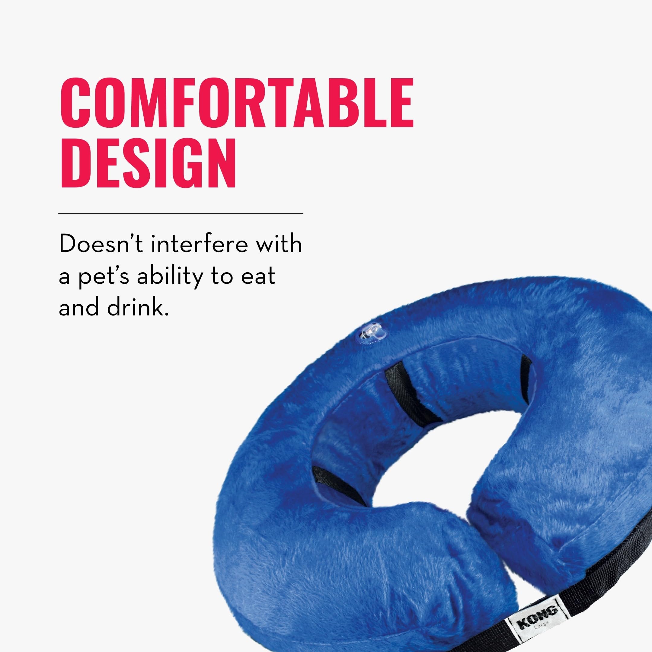 KONG Cloud Collar prevents furniture marks with non-marking design.