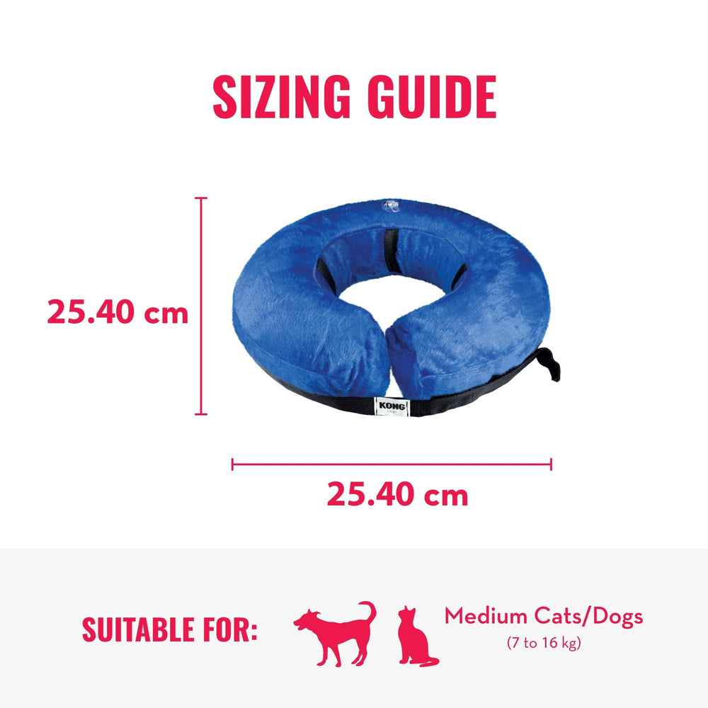 KONG Cloud Collar worn by a cat illustrates unobstructed visibility and comfort.