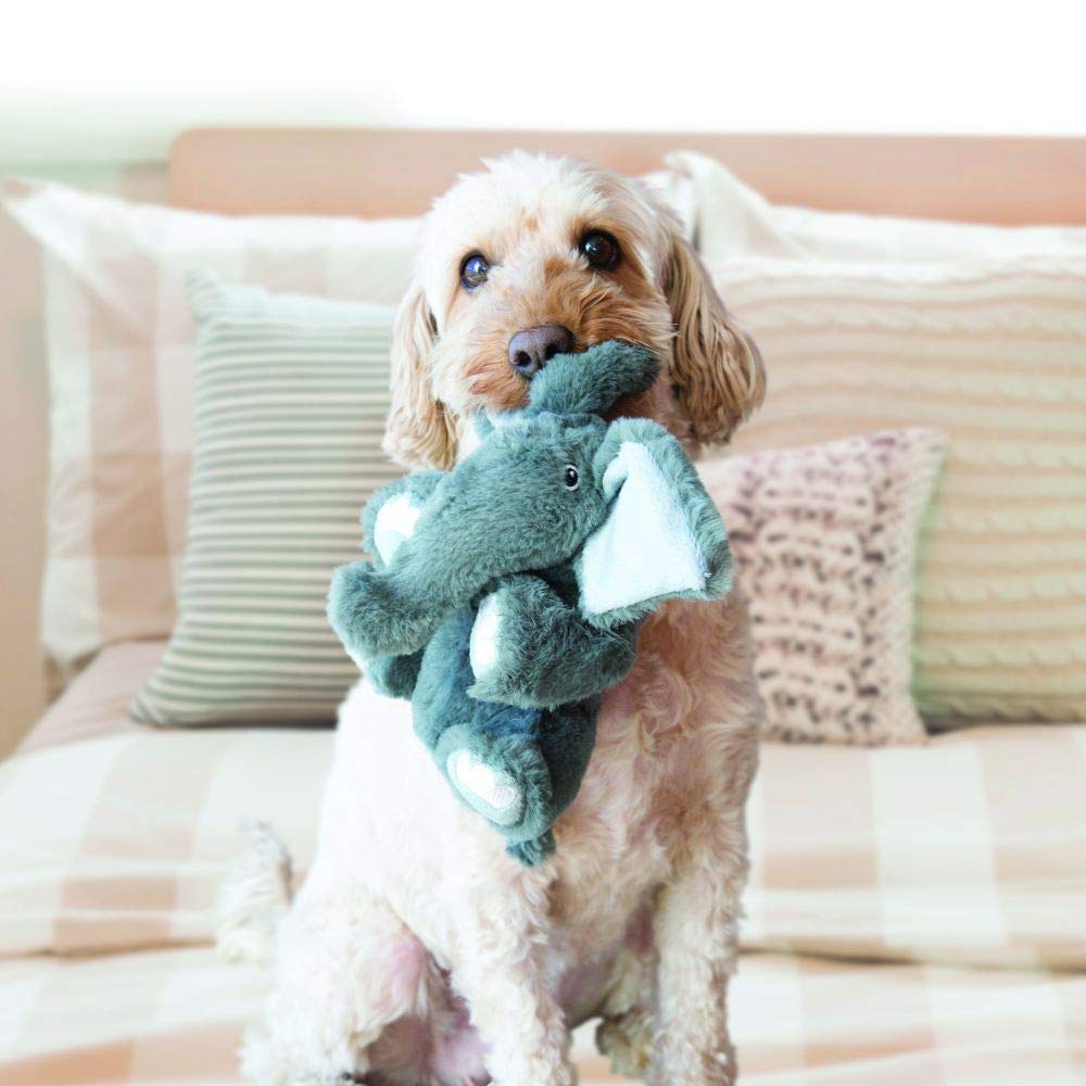 KONG Comfort Kiddos Elephant removable squeaker close-up for quiet time with large dogs