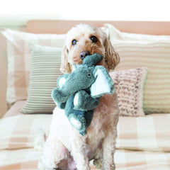 KONG Comfort Kiddos Elephant removable squeaker close-up for quiet time with large dogs