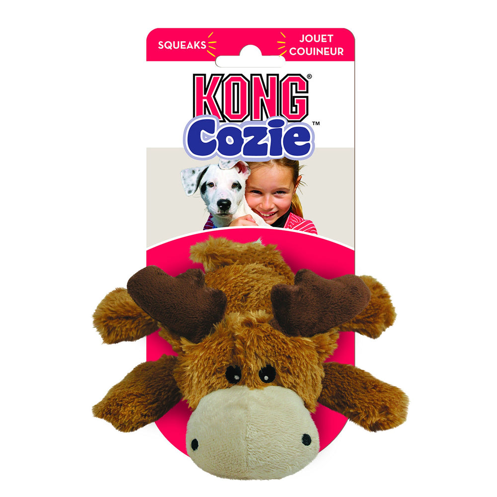 KONG Cozie Marvin Moose durable extra layer for soft chew sessions.