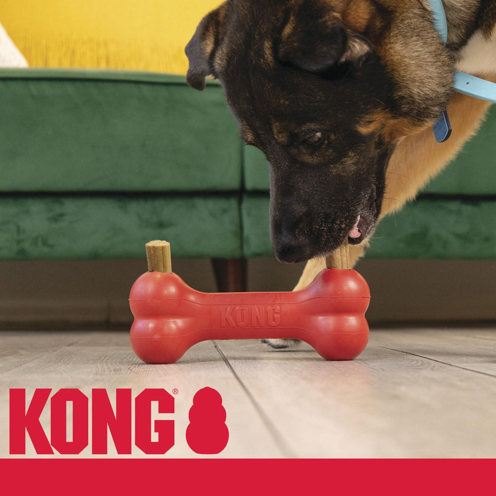 KONG Enhanced Ziggies demonstrate dental cleaning action as dogs chew