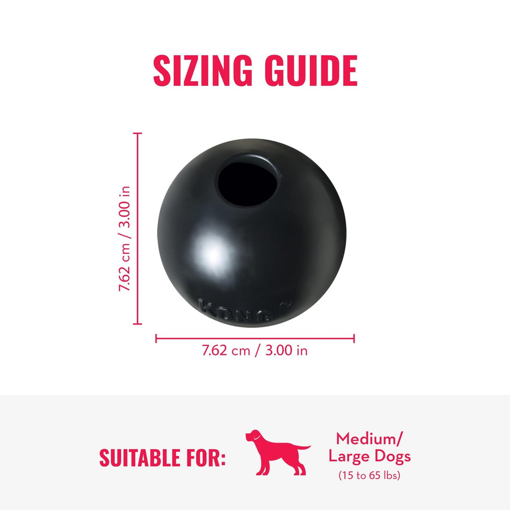KONG Extreme Ball with Hole closeup—puncture-resistant chew surface for daily fun.