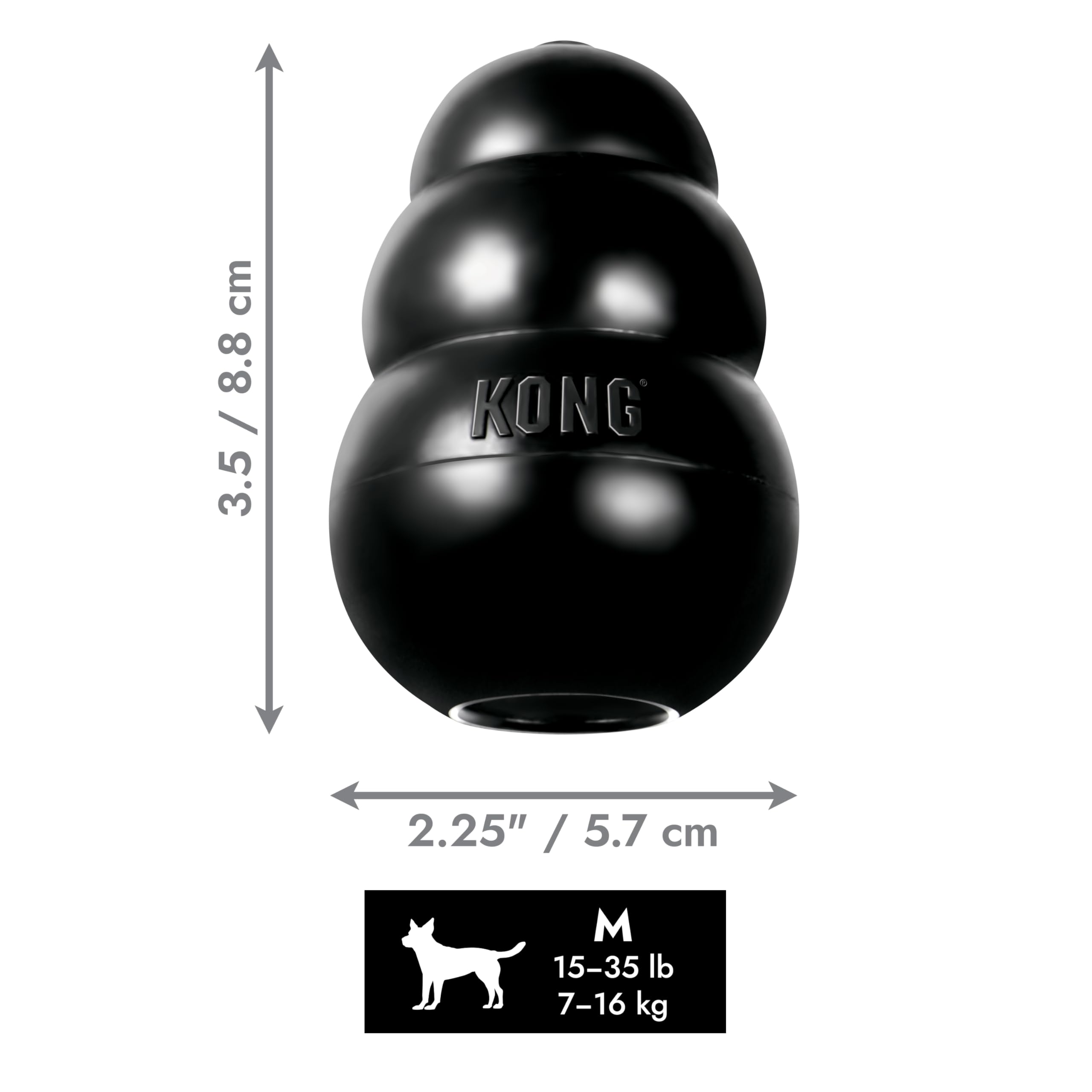 KONG Extreme dog toy durable chew, medium size, two-pack for interactive fetch and gnawing