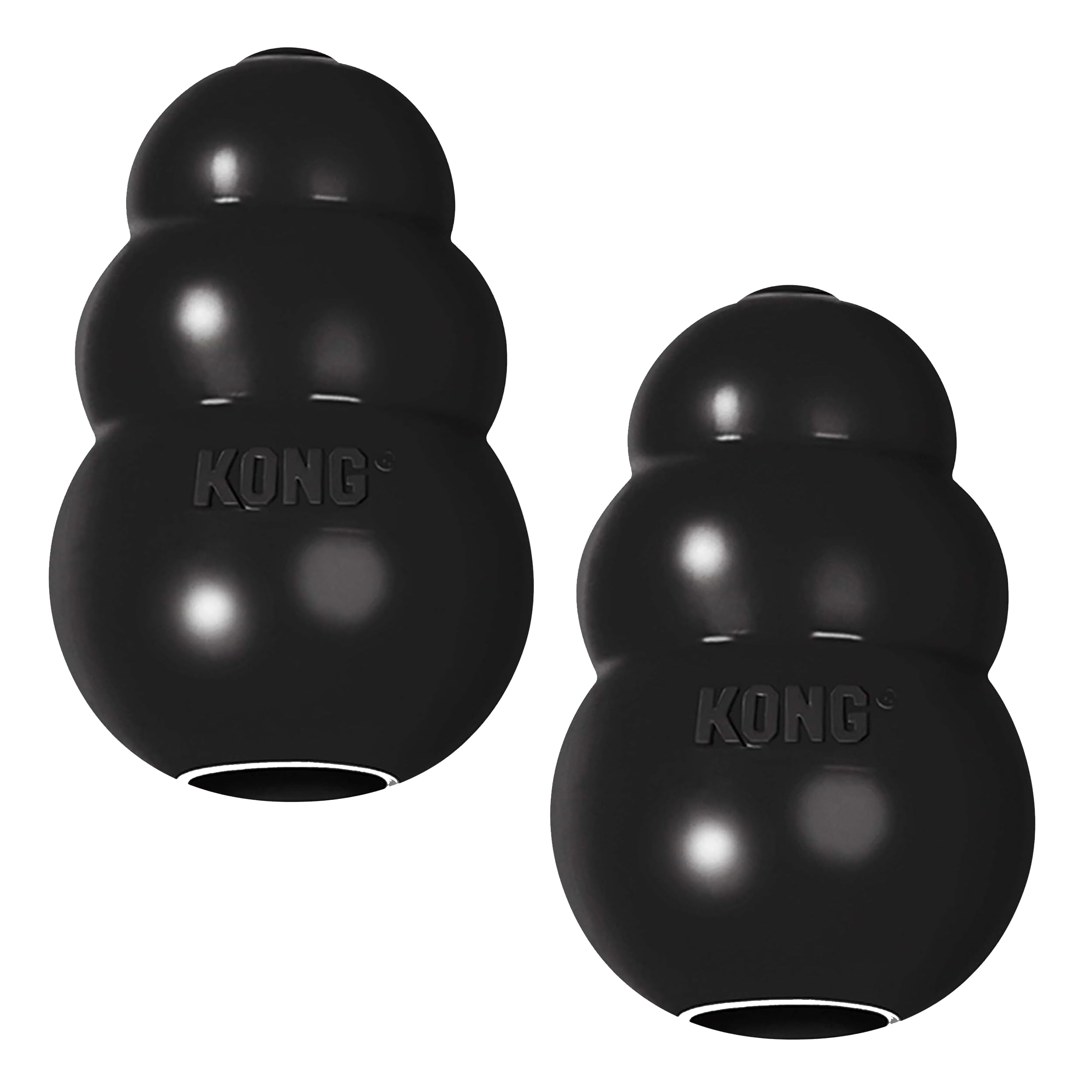 KONG Extreme dog toy outer view, durable rubber for power chewing sessions.