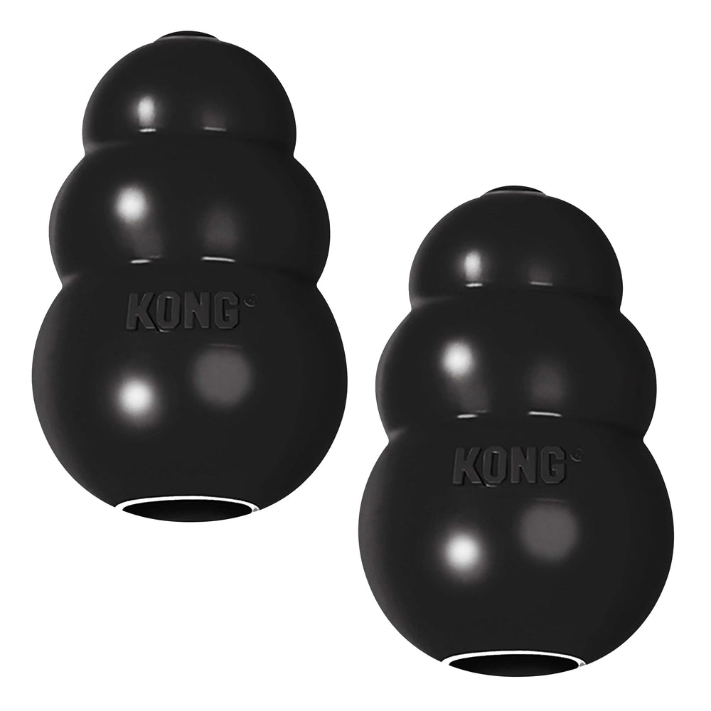 KONG Extreme dog toy outer view, durable rubber for power chewing sessions.