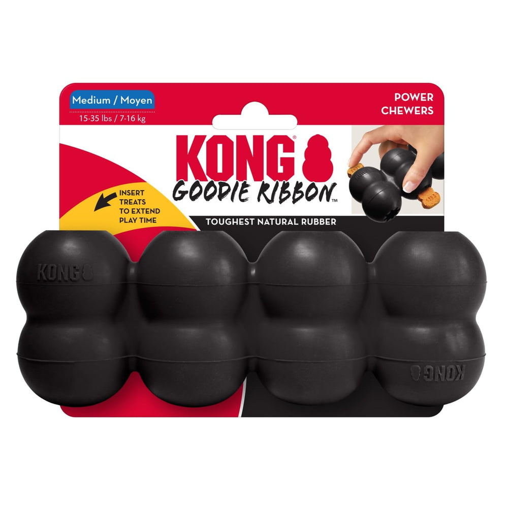KONG Extreme Goodie Ribbon interactive play invites bonding and supervised enjoyment.