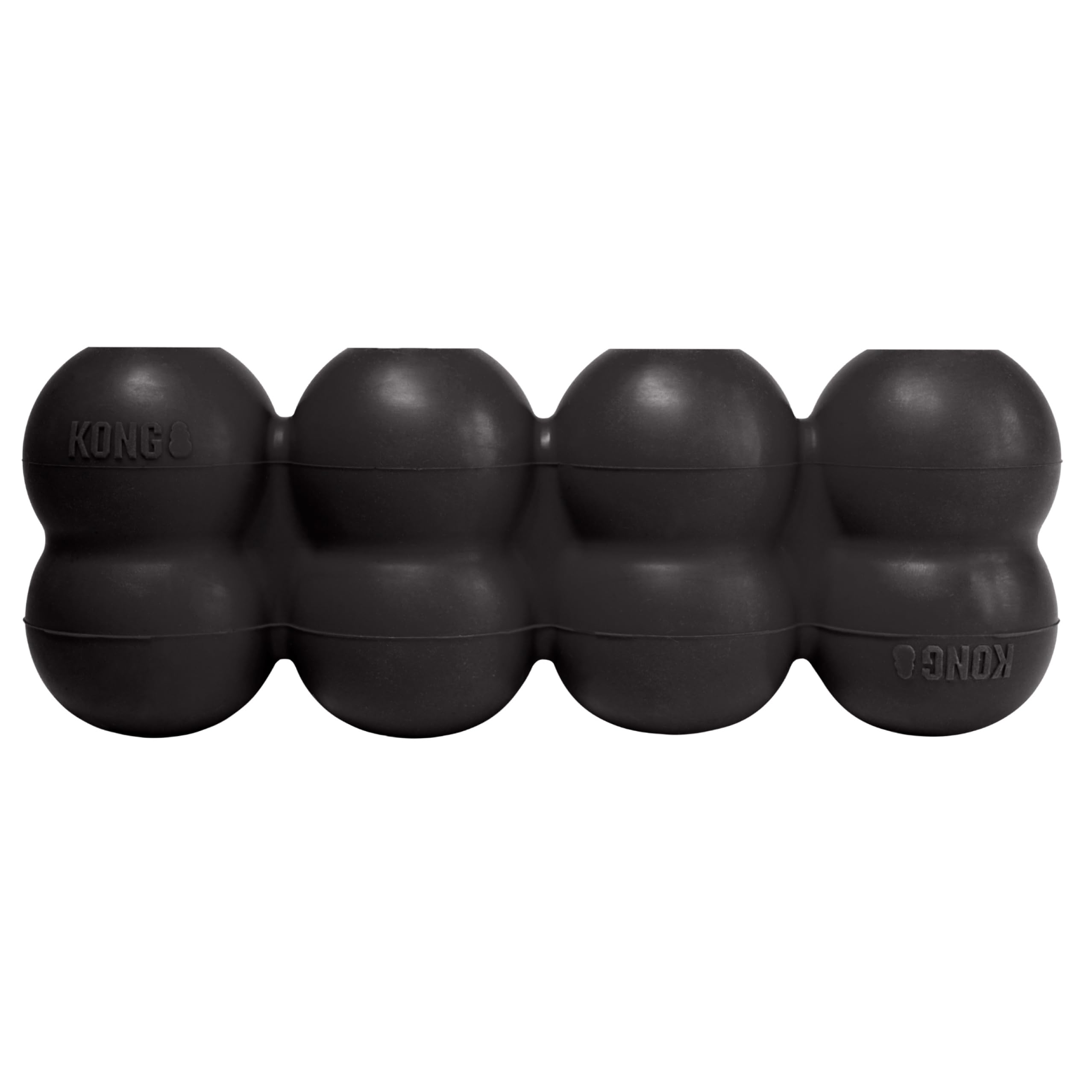 KONG Extreme Goodie Ribbon close-up: durable rubber for power chewing