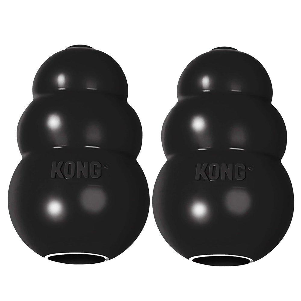KONG Extreme pack-2 dog toy closeup shows rugged rubber for powerful chewers.