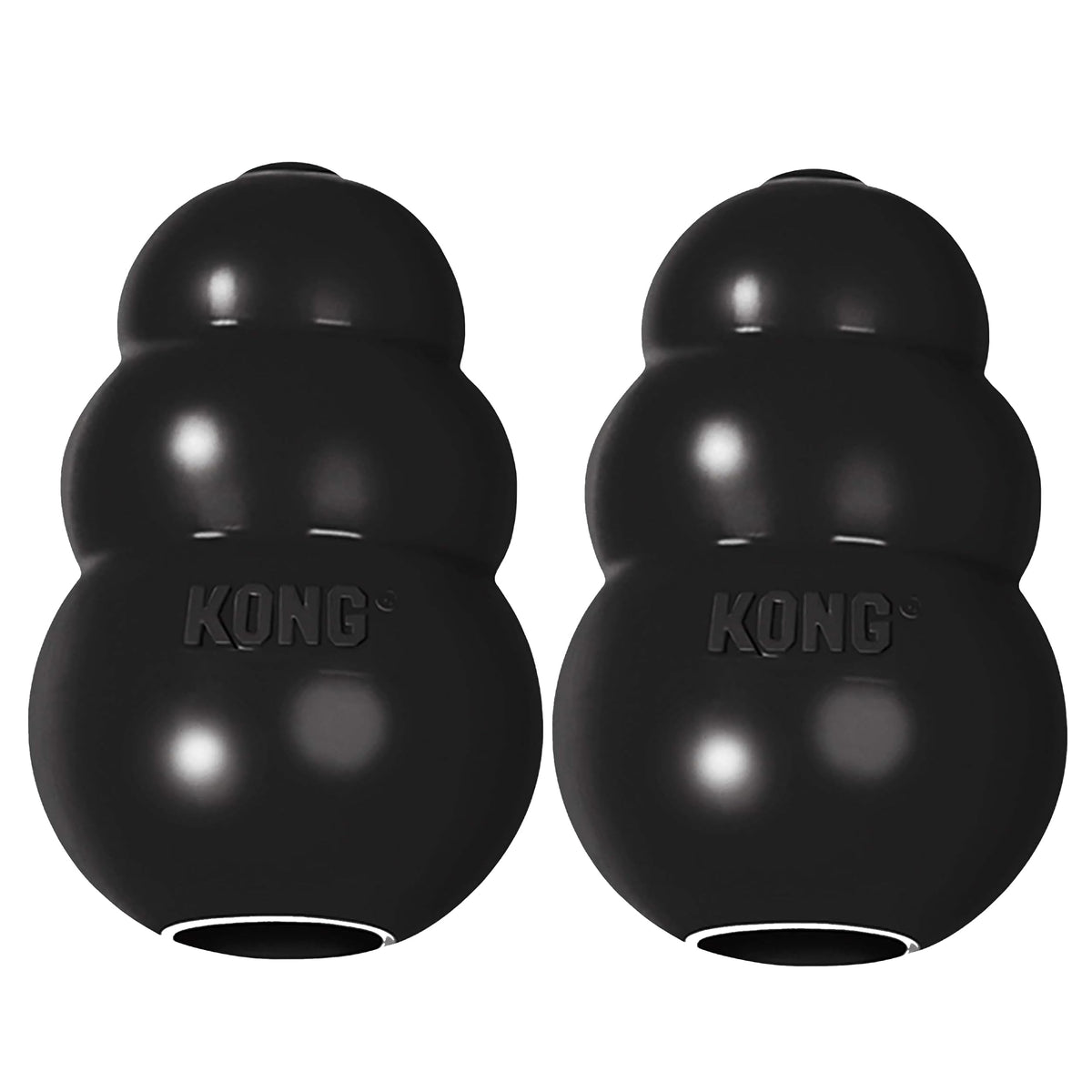 KONG Extreme pack-2 dog toy closeup shows rugged rubber for powerful chewers.