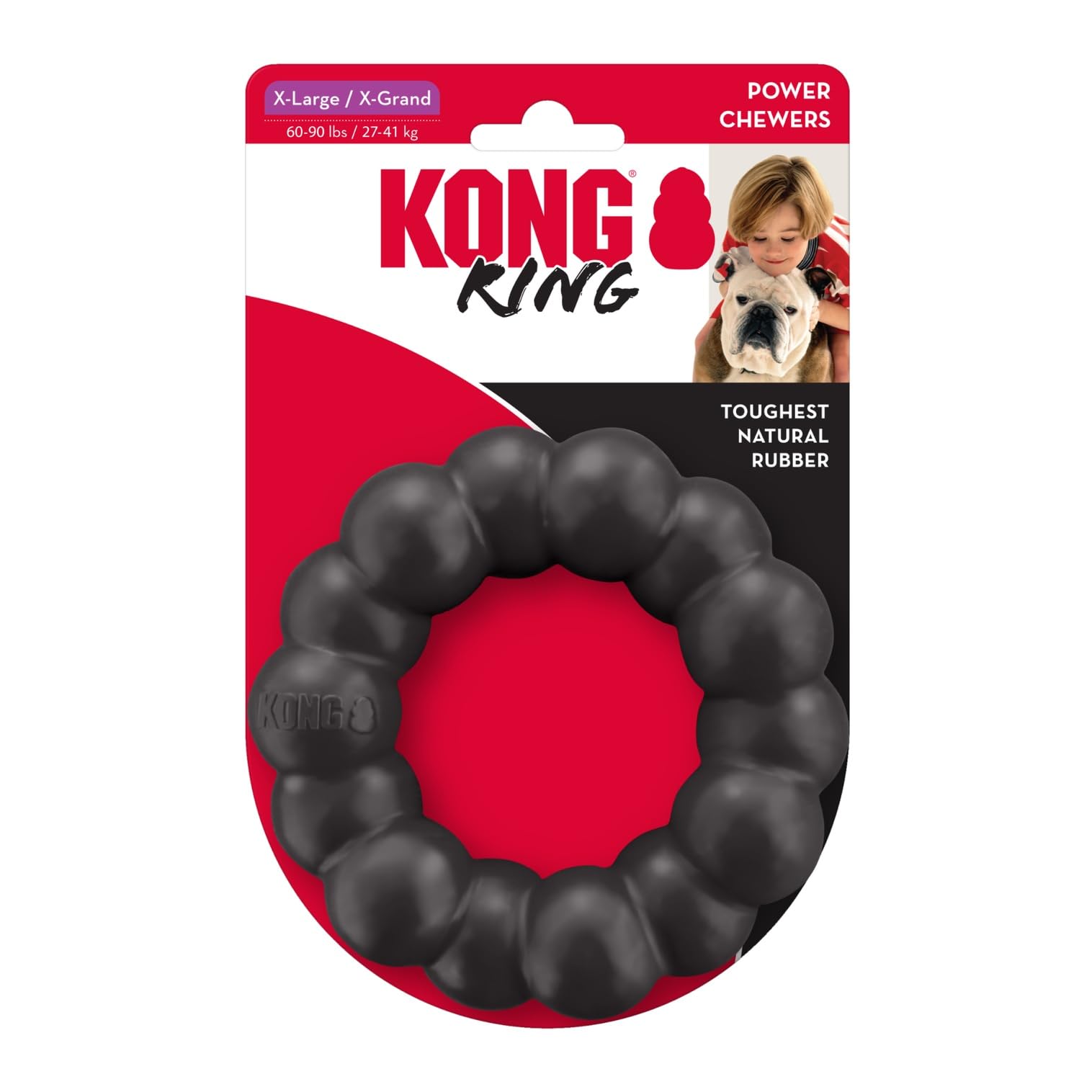 KONG Extreme Ring durability test close-up demonstrates resilience against heavy chewing.