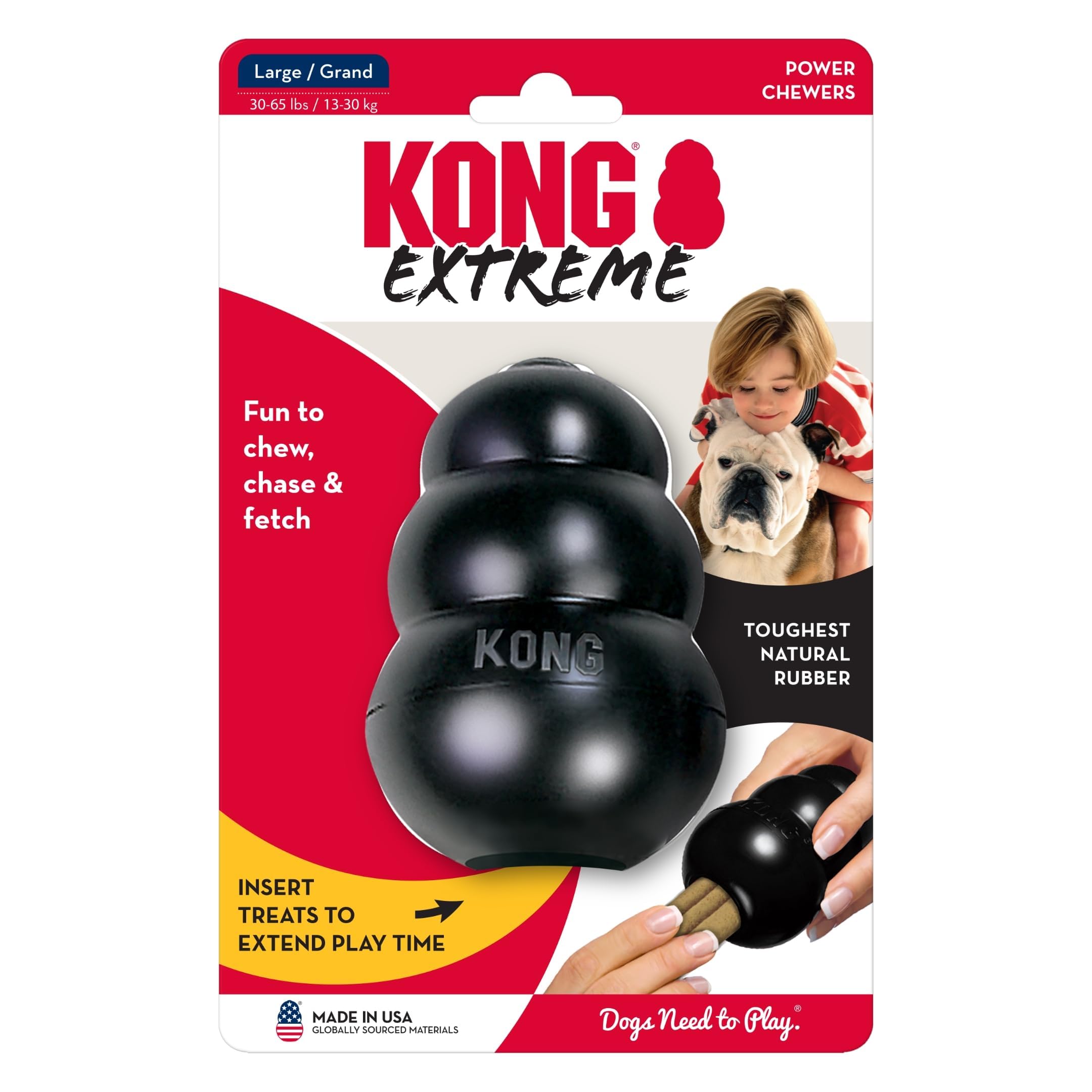 KONG Extreme with treat-stuffing capabilities for extended play.
