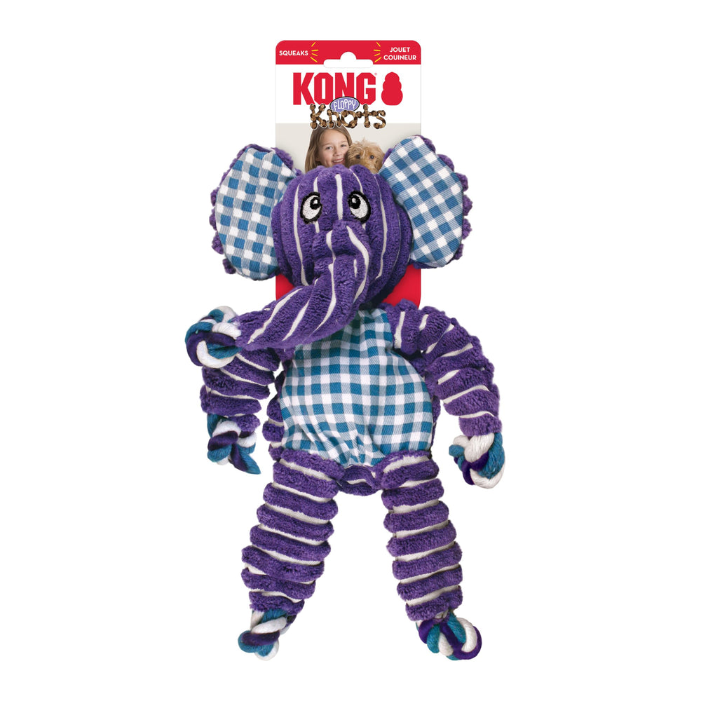KONG Floppy Knots interior knotted rope detail promoting gripping and chewing instincts