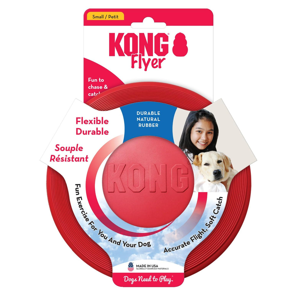 KONG Flyer safe dog toy for gentle supervised fetch