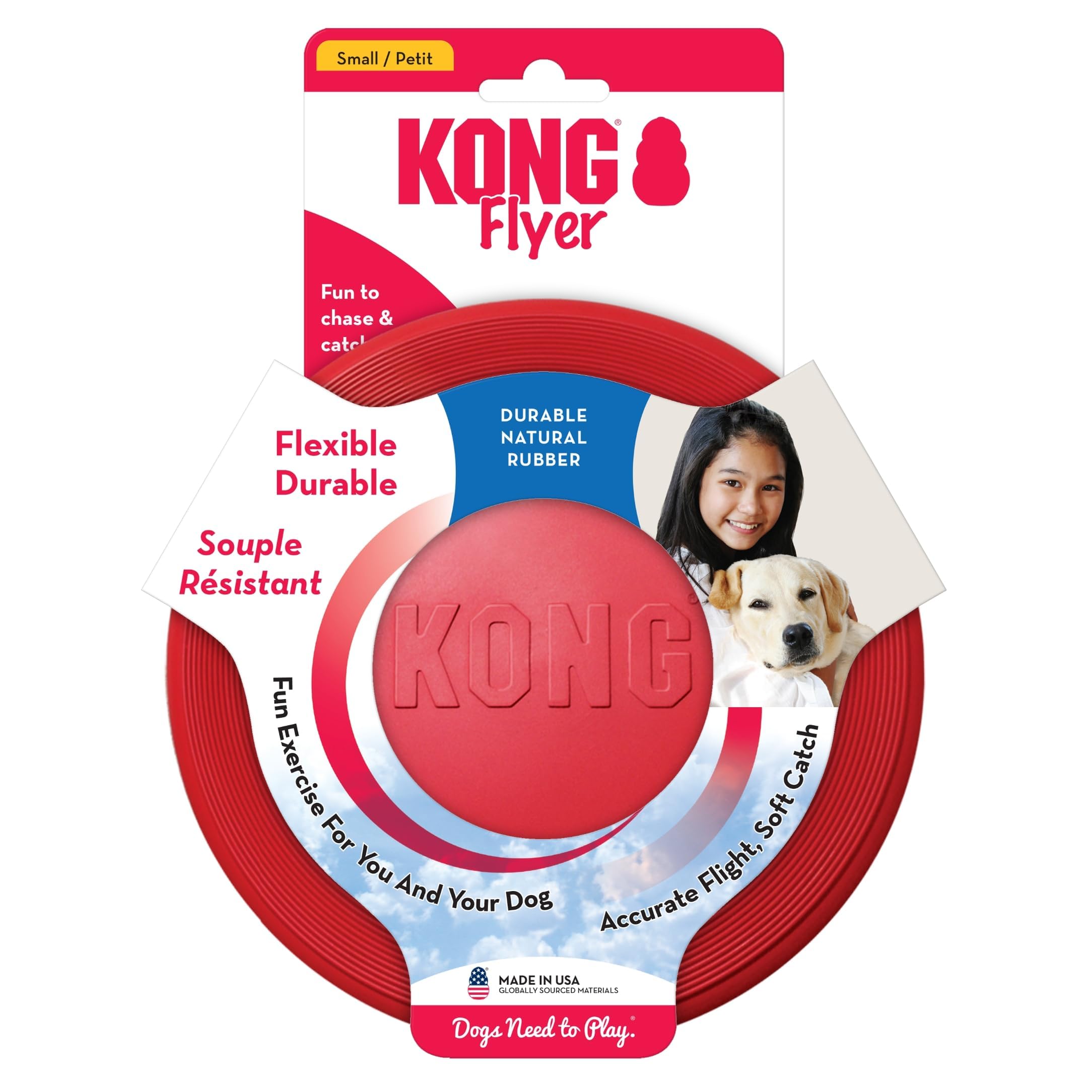 KONG Flyer-packaged communicates value in a two-pack for shared fun