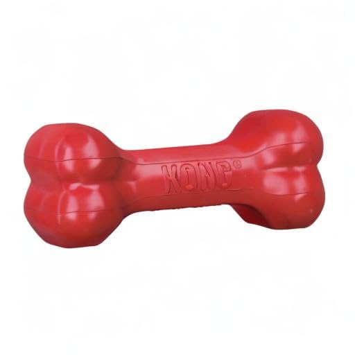KONG Goodie Bone in use demonstrates red toy attracting play and engagement.
