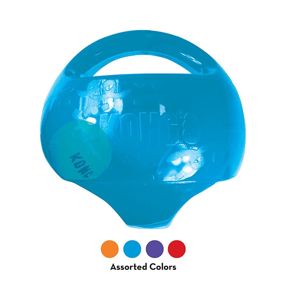KONG Jumbler Ball easy-grab shape aids quick pickups during games.