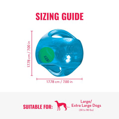 KONG Jumbler Ball loud-squeaker fuels engaging training and play sessions.